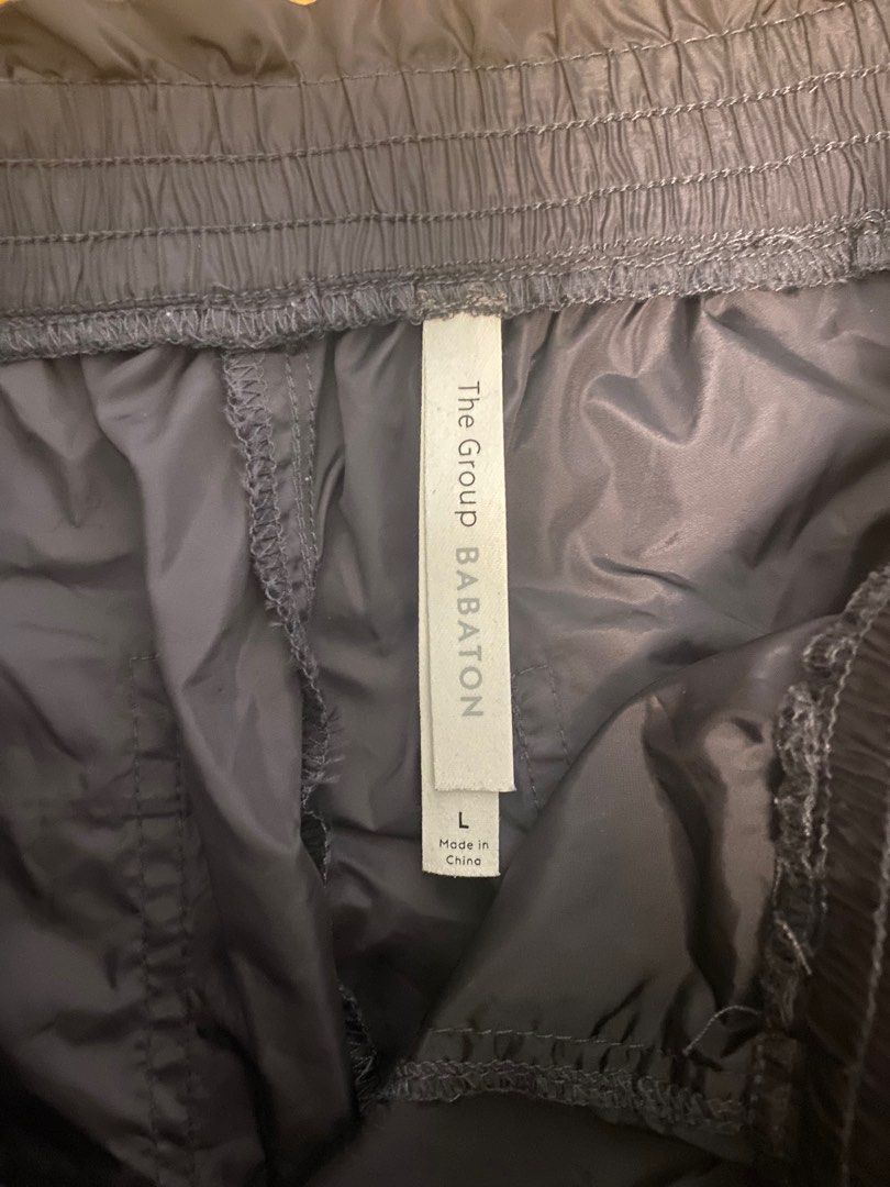 Aritzia the group babaton dark grey nylon pants size L (Category: Clothes) located in Toronto. Submitted by strawberry4 (Listing ID 1327032134, Image 2). Description: Aritzia the group babaton dark grey nylon pants size L. The colour is more like the 2nd and 3rd picture. Made of 100% nylon. Has zippered pockets in the front and 2 pockets on the butt. Cuffed at the bottom. In great condition. Pickup in Scarborough but I might be able to meet elsew