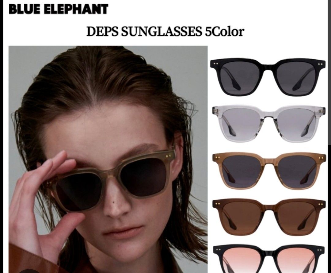 Blue elephant DEPS sunglasses brown crystal