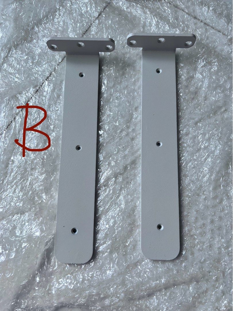 Bracket (Category: Home Improvement Tools & Accessories) located in Singapore. Submitted by sallyt126 (Listing ID 1326969291, Image 3). Description: All new Item A: $6 for 2 pairs Item B: $6 for 1 pair .