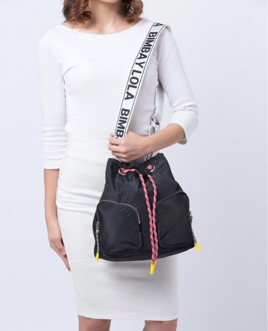 Brand New Bimba Y Lola Nylon Bucket Bag Women s Fashion Bags Wallets Cross body Bags on Carousell
