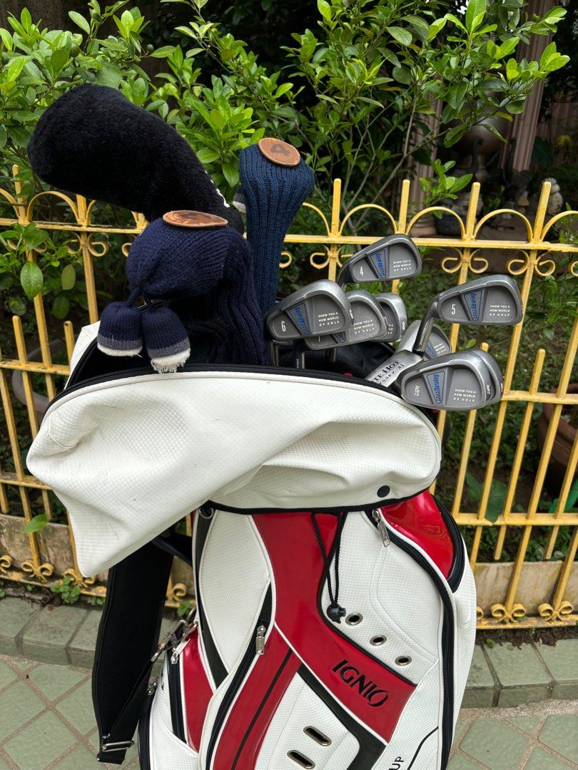 Bridgestone Newing Golf Set for Lefties (Category: Golf) located in Manila. Submitted by eclipse58 (Listing ID 1326918710, Image 1). Description: COMPLETE Bridgestone Newing Golf Set for Left-Handed Golfers ✅️ 3-9 Irons, Pitching Wedge, P/S Wedge & Sand Wedge ✅️ Ping G20 Driver, Ping K15 3 Wood, Ping K15 5 Wood & Classic Plus Chipper ✅️ Odyssey Putter & Ignio Golf Bag ✅️ Original Bridgestone Graphite Regular Flex Shaft & Grips ✅️ Very good condit