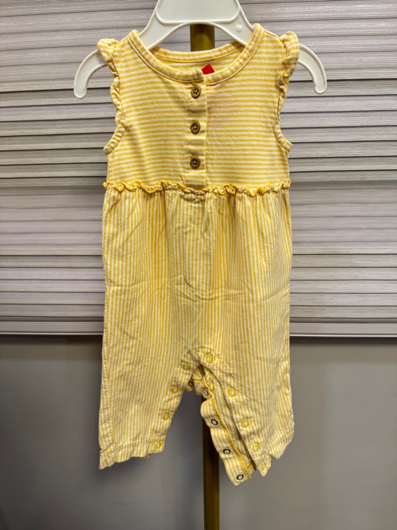 Carter's yellow romper hot sale