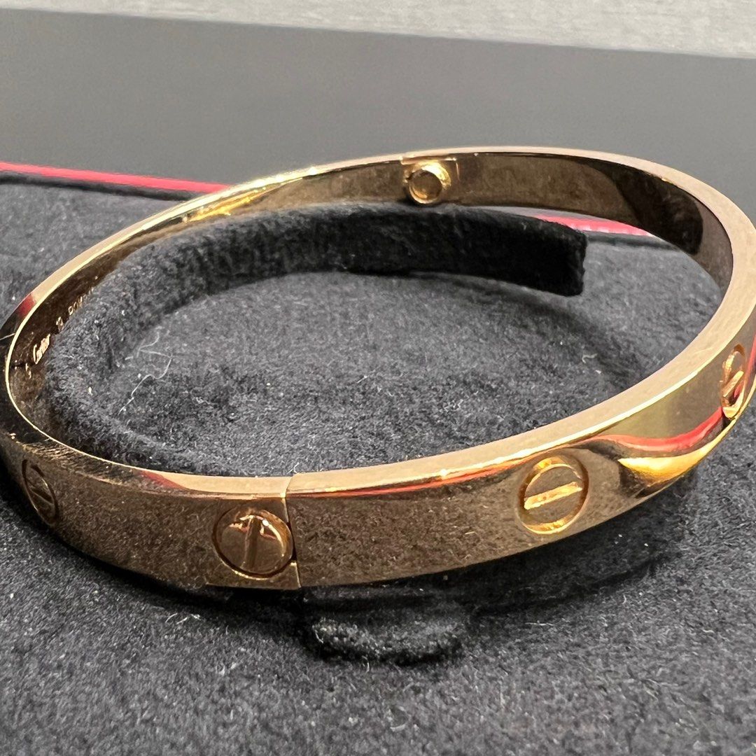 Cartier Love Bracelet Au750 Rose Gold Size 19