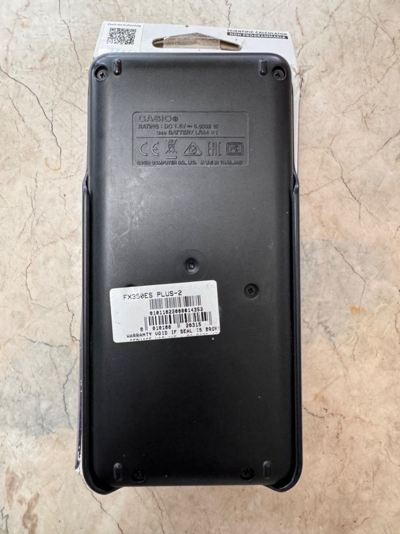 CASIO fx-350ES PLUS Calculator (Category: Office & Business Technology) located in Santa Rosa. Submitted by prelovedbydani__ (Listing ID 1326848652, Image 3). Description: ‼️PRICE IS STILL NEGOTIABLE. PM FOR DETAILS‼️ ✨FOR SALE: CASIO fx-350ES PLUS Calculator ✨In good condition. Comes with a box and user manual. ✨Used during board exam. Was also blessed at St. Jude Shrine 😊.