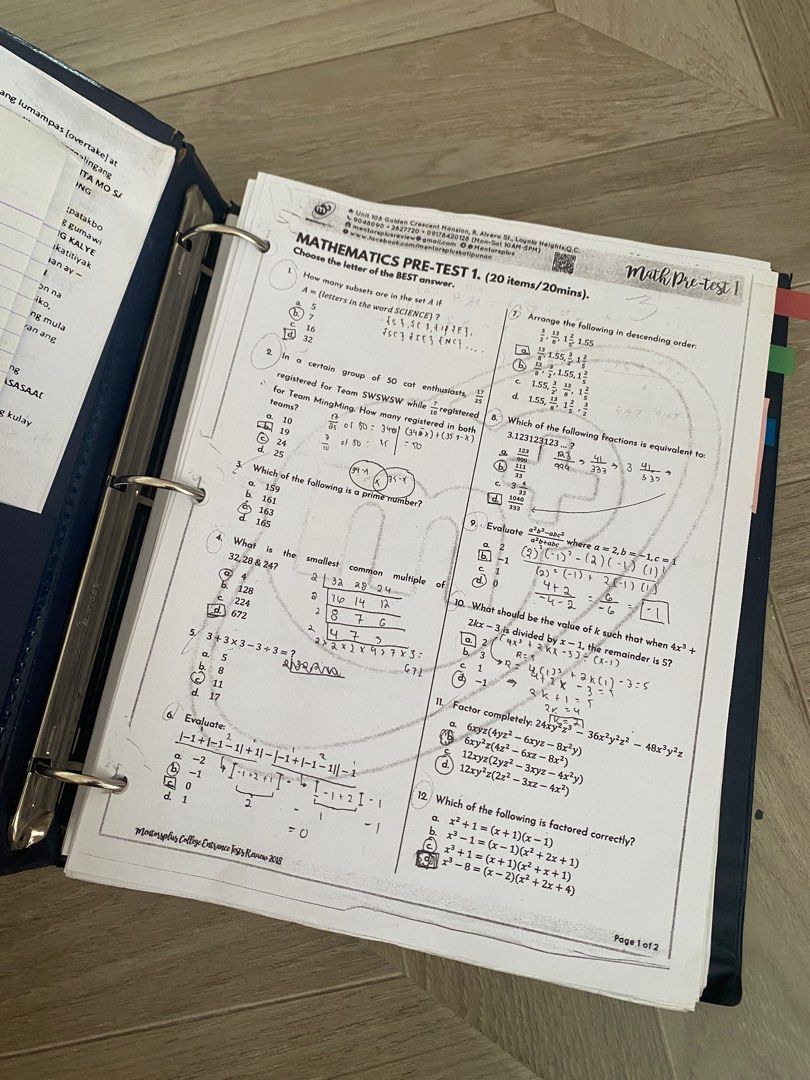 CETs Reviewer Mentors Plus Binder (Category: Textbooks) located in Quezon City. Submitted by glittxrs (Listing ID 1326883062, Image 2). Description: ❥･•Reviewer for College Entrance Exams by Mentors Plus ❥･•Has practice exercises and notes ❥･•RFS: Decluttering ❥･•MOP: Gcash, Bank Transfer, Meet Up ❥･•MOD: GogoXpress, J&T, Lalamove, Grab, Meet Up.