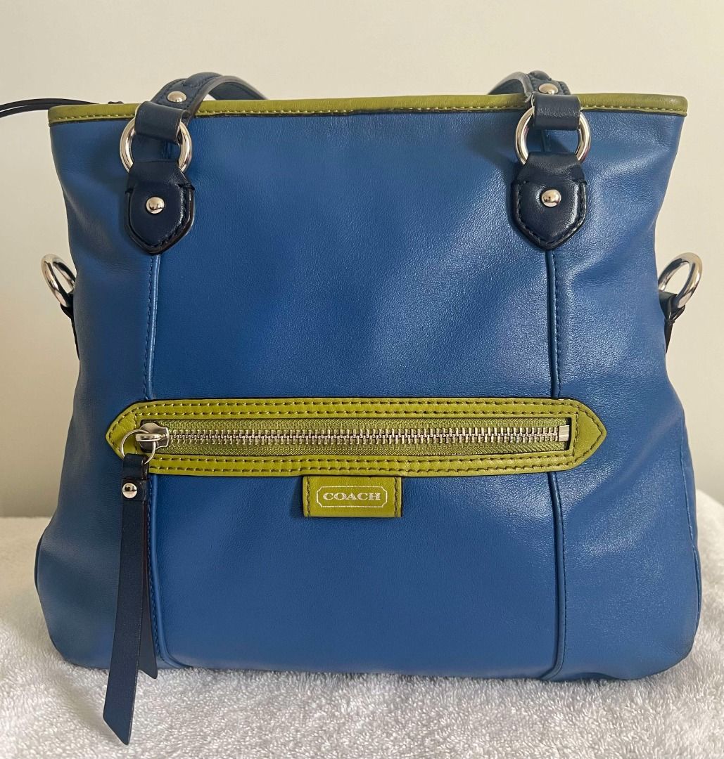 Vintage blue coach purse best sale