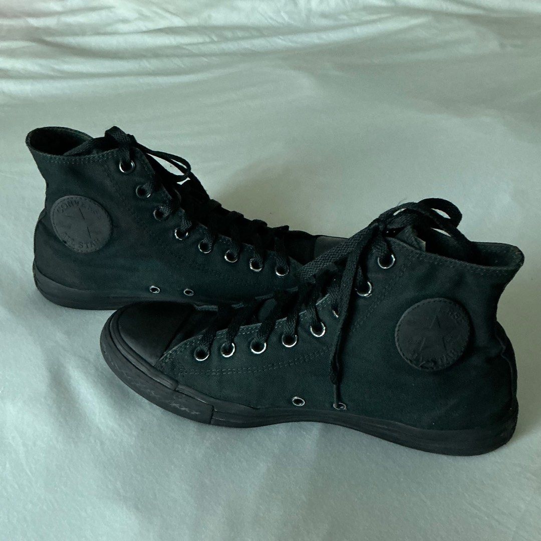 Converse Chuck Taylor All Star High Cut Sneakers All Black Men s Fashion Footwear Sneakers on Carousell
