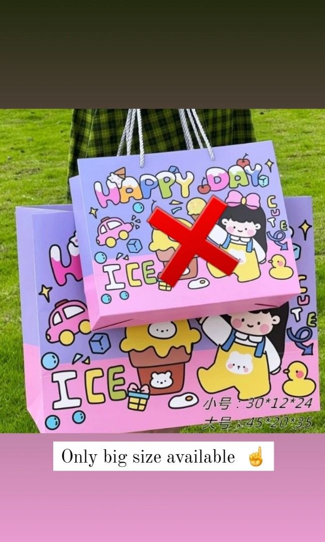 Cute paper bag, Hobbies Toys, Art Prints on Carousell