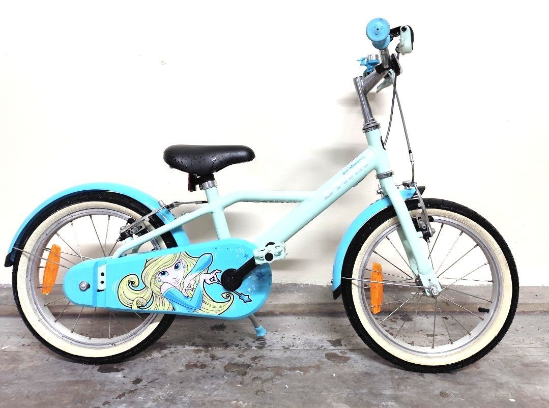 Decathlon Btwin Blue Princess bicycle mountain bike mtb kids bicycle kids bike children bicycle children bike 16 bicycle 16 bike