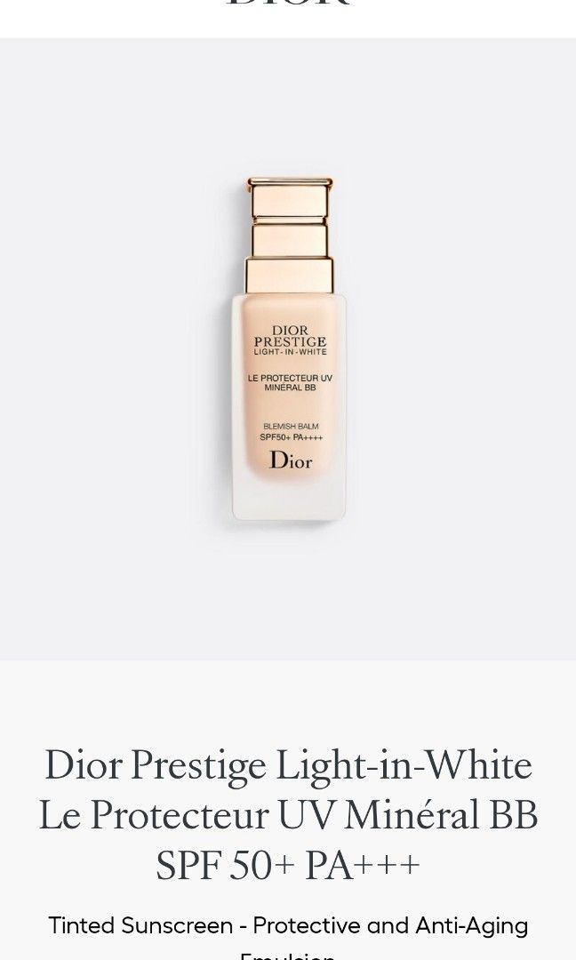 Dior Prestige Light in White le Protecteur UV Mineral BB SPF