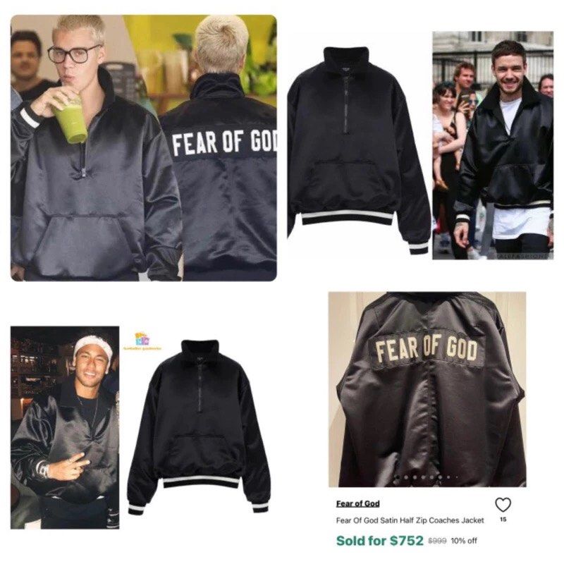 Fear of God 5th Collection Satin Half Zip Coaches Jacket Fear of God 5th Collection Satin Half Zip Coaches Jacket