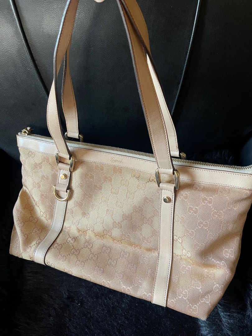 SALE Gucci Abbey Metallic Pink Tote Bag Luxury Bags Wallets on Carousell