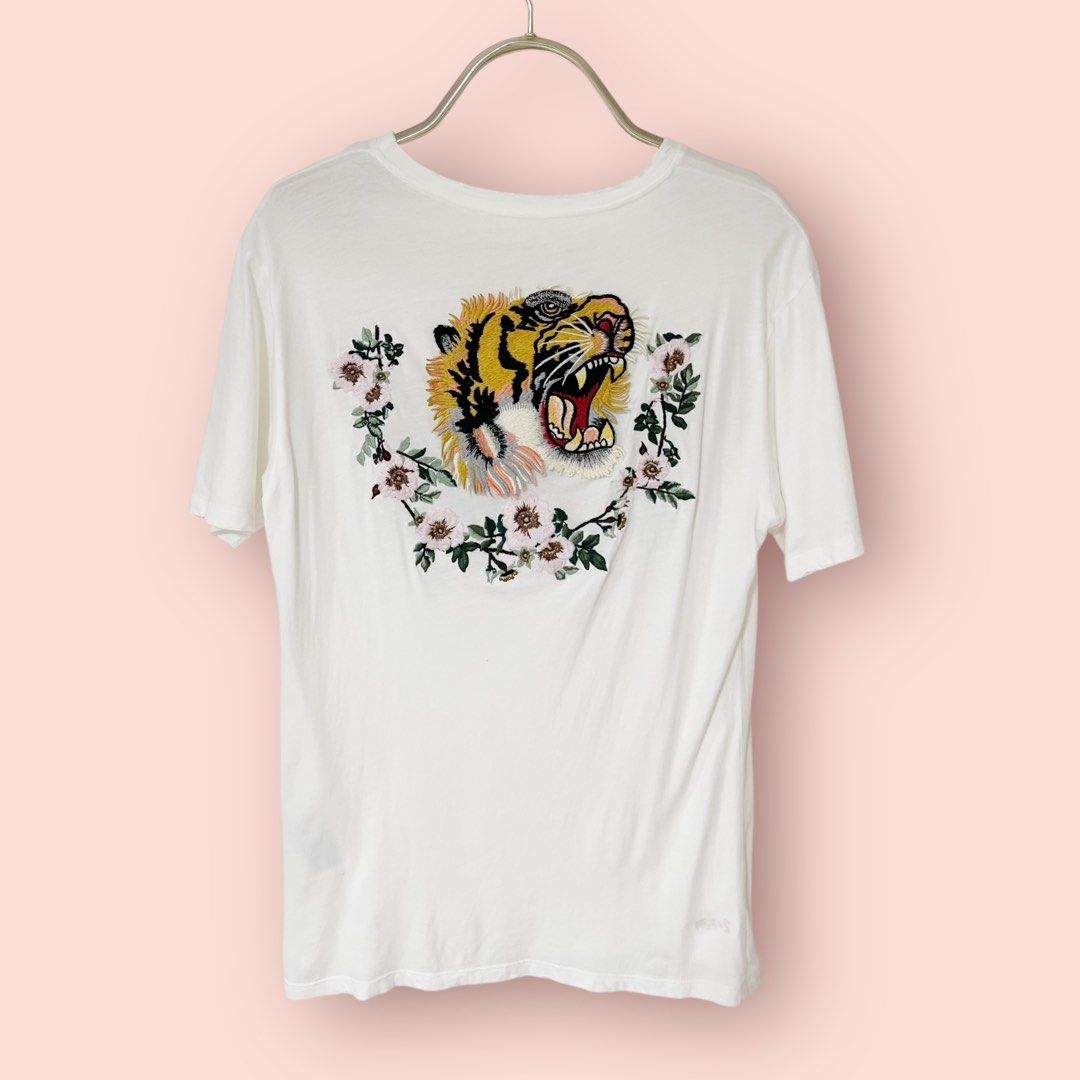 GUCCI EMBROIDERED PATCHED T SHIRT