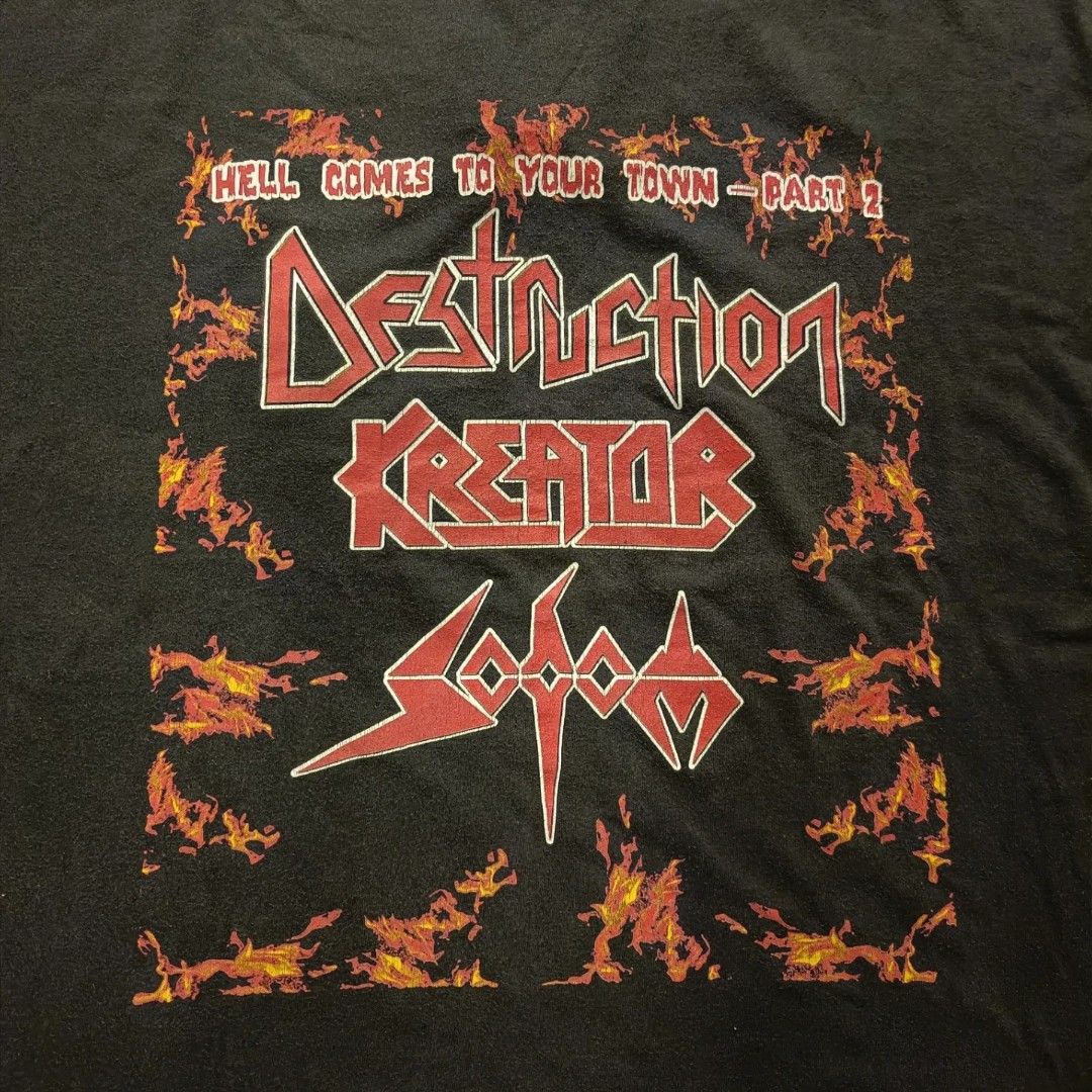 Vintage DESTRUCTION KREATOR SODOM - Hell Comes To Your Town tour 2002  SLAYER MEGADETH METALLICA ANTHRAX SEPULTURA