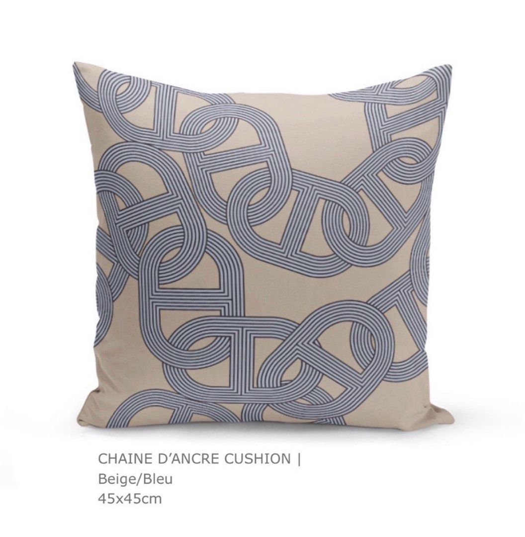 Hermes chaine cushion cover Furniture Home Living Home Decor Cushions Throws on Carousell