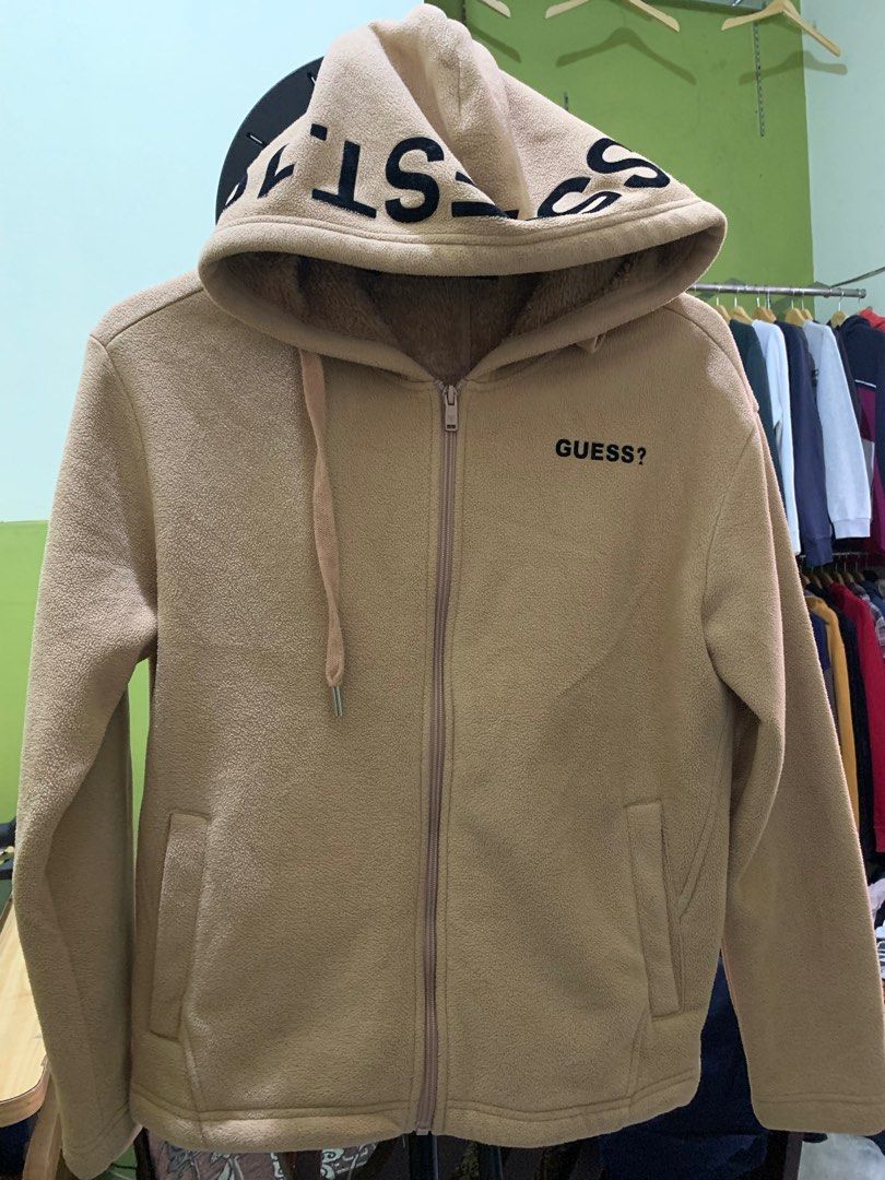 Guess sherpa hoodie new arrivals