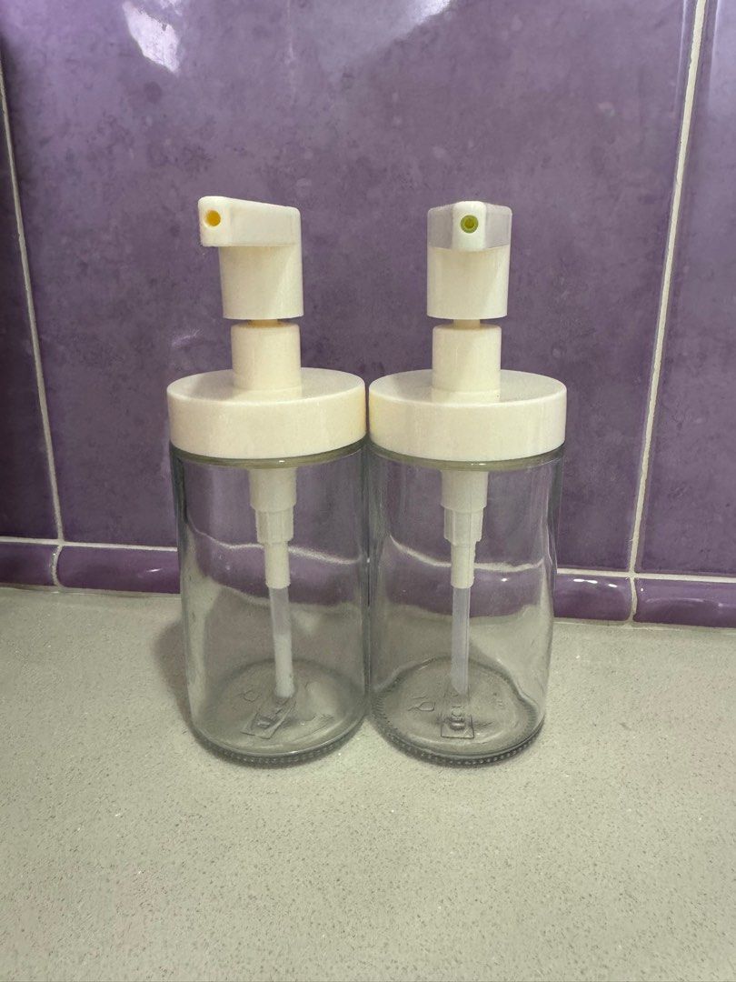 IKEA glass soap dispensers (Category: Cleaning Tools & Supplies) located in Muntinlupa City. Submitted by pearlyshelles (Listing ID 1326884561, Image 1). Description: Selling 4 ikea glass soap dispensers. Bought these for my condo but moved out so I don’t need them anymore. In good condition. Original price in IKEA is P65.