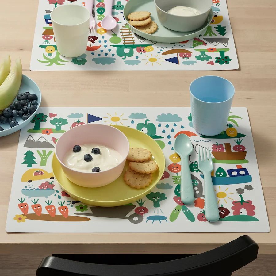 I.K.E.A MATVRA Place Mat Kids Cartoon Place Mat Alas Makan Matvra Dining Mat Alas Pinggan Furniture Home Living Kitchenware Tableware Table Linen Textiles on Carousell