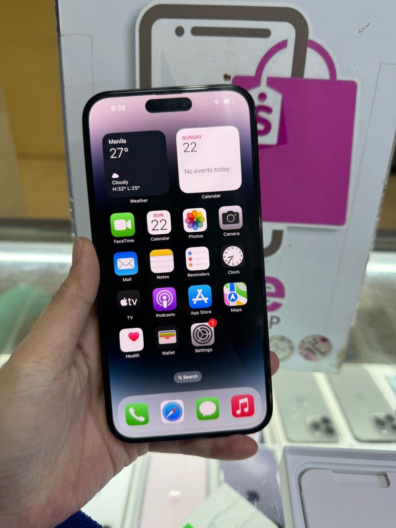 iphone 14 pro max 128gb dual sim good as new (Category: iPhone 14 Series) located in Cainta. Submitted by vine_gadget_shop (Listing ID 1326997120, Image 2). Description: iphone 14 pro max 128gb dual sim good as new complete package no issue check all u want pick up store greenhills shopping center we accept trade in we accepy credit card and ggives installment we do cod and door to door we ship nationwide for fast transaction call 09277368323 loo