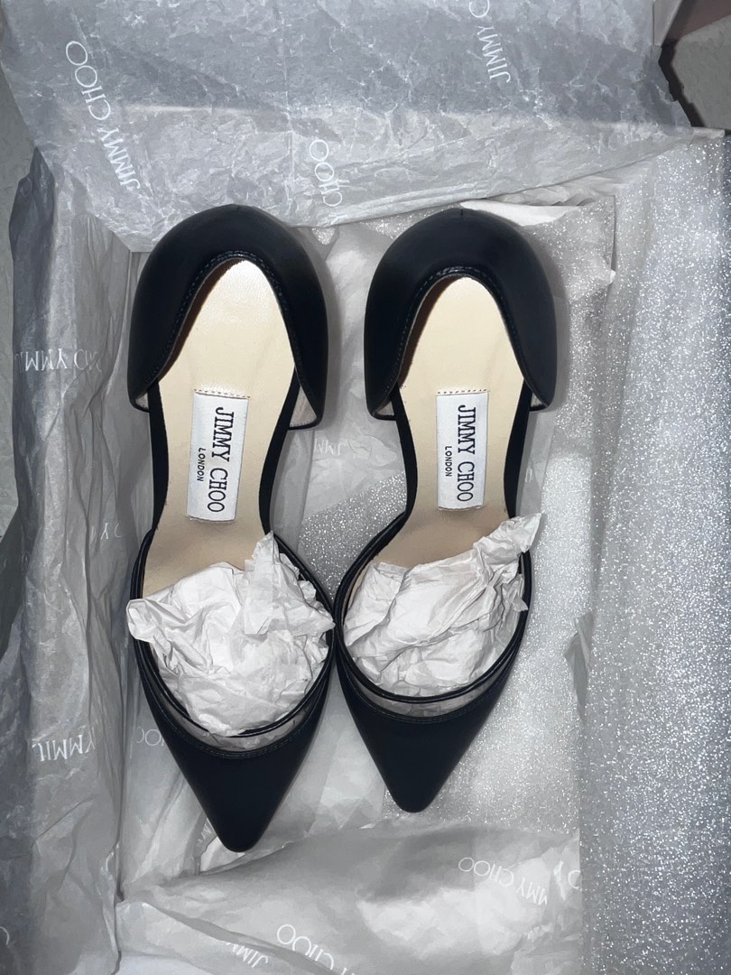 Jimmy Choo Esther 85 AEX 191 Black EU 高踭鞋, 名牌, 鞋及波鞋