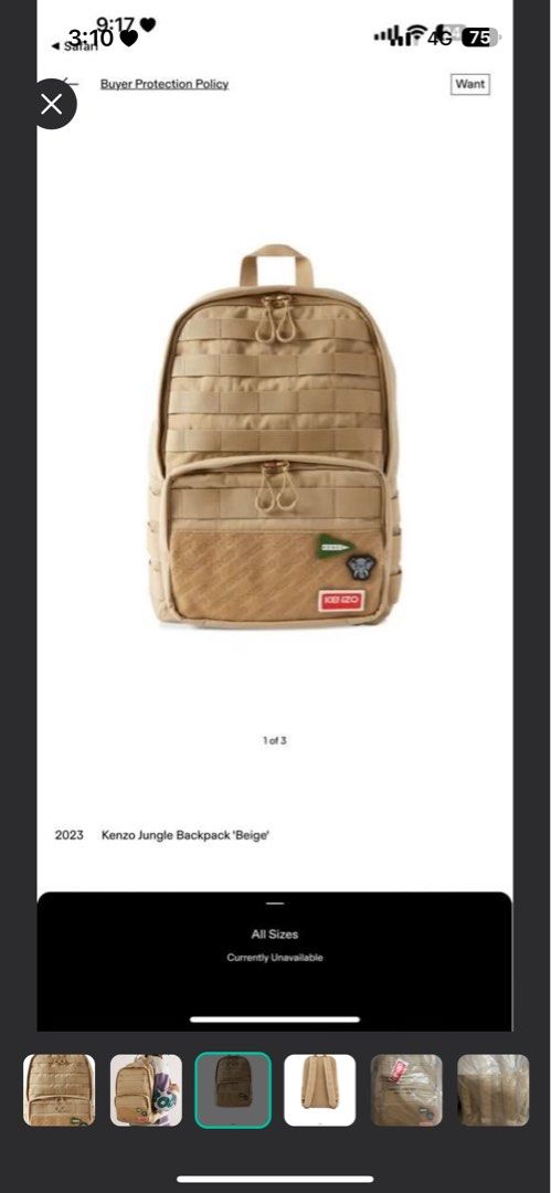 Kenzo Backpack Luxury Bags Wallets on Carousell