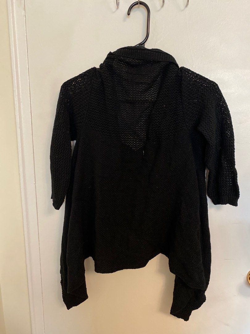 Like new Costa Blanca black waterfall cardigan size M L Women s Fashion Clothes on Carousell