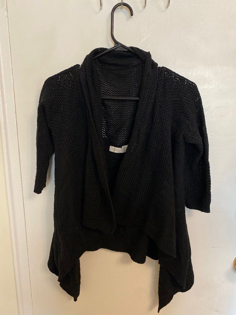 Like new Costa Blanca black waterfall cardigan size M L Women s Fashion Clothes on Carousell
