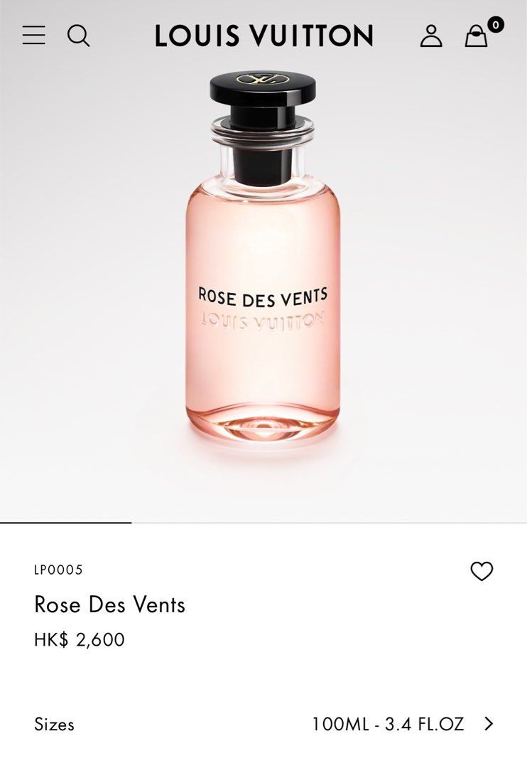 未開封LOUIS VUITTON ROSE DES VENTS 100ml 【公式通販】