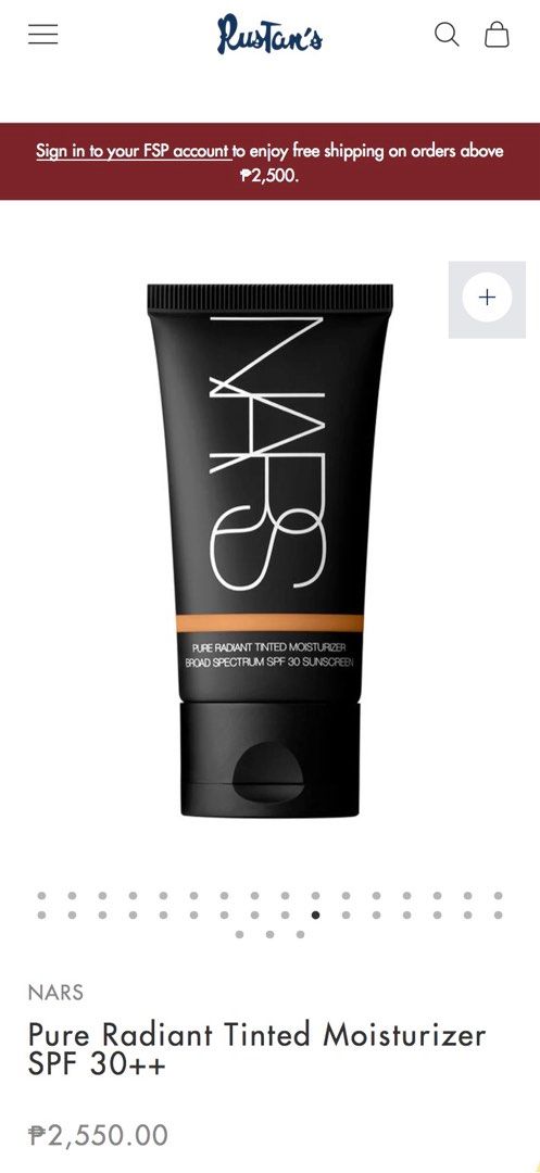 NARS tinted moisturizer. Shade: Medium-deep 2 | Marrakesh (Category: Makeup) located in Taguig. Submitted by ultraviolet.c (Listing ID 1326993646, Image 2). Description: Hi! Price is negotiable and this is an extra stock. Rustan’s price tag is still visible. .