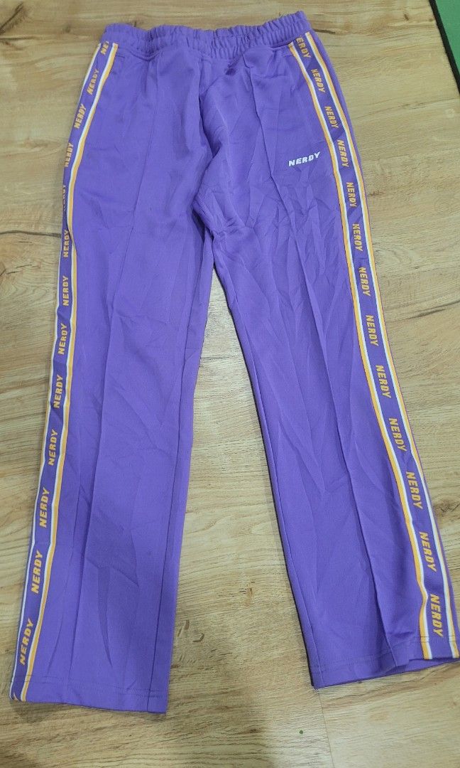 NERDY TRACK PANTS, Men's Fashion, Bottoms, Joggers on Carousell