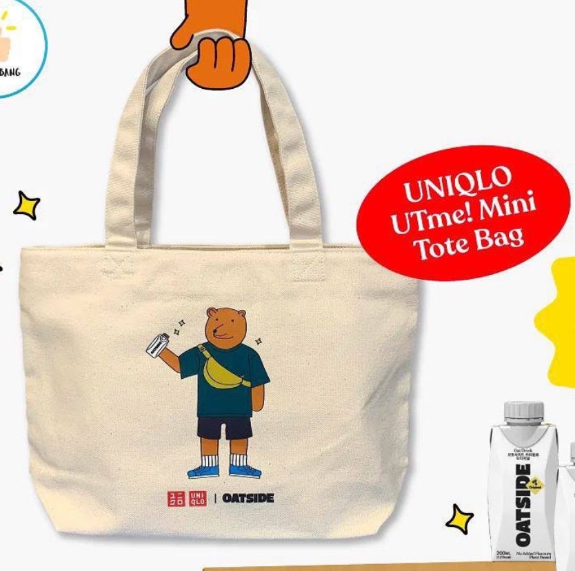 Uniqlo canvas tote bag cheap