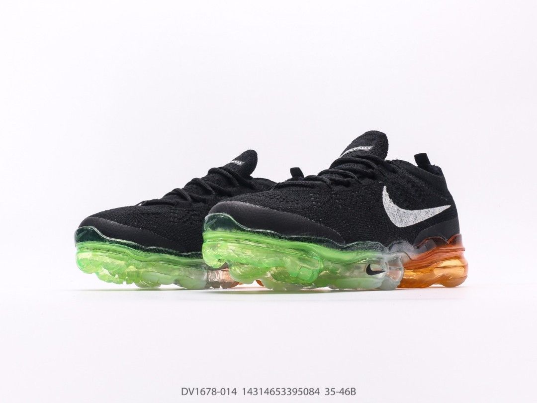 Nike Air VaporMax 2023 Flyknit Black Multi Sole Shoes US 5 US 12