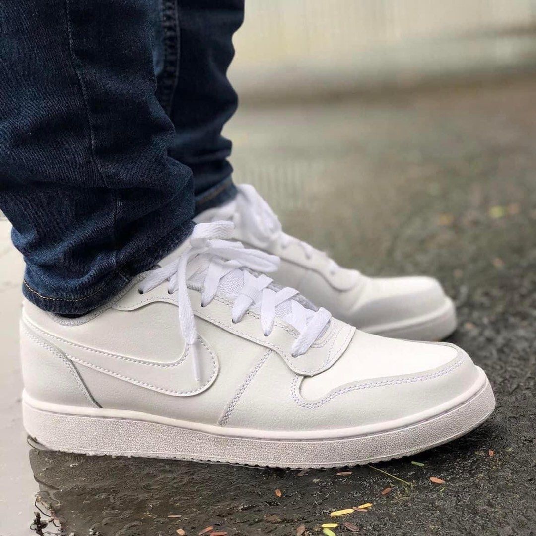 Nike ebernon low white on feet online