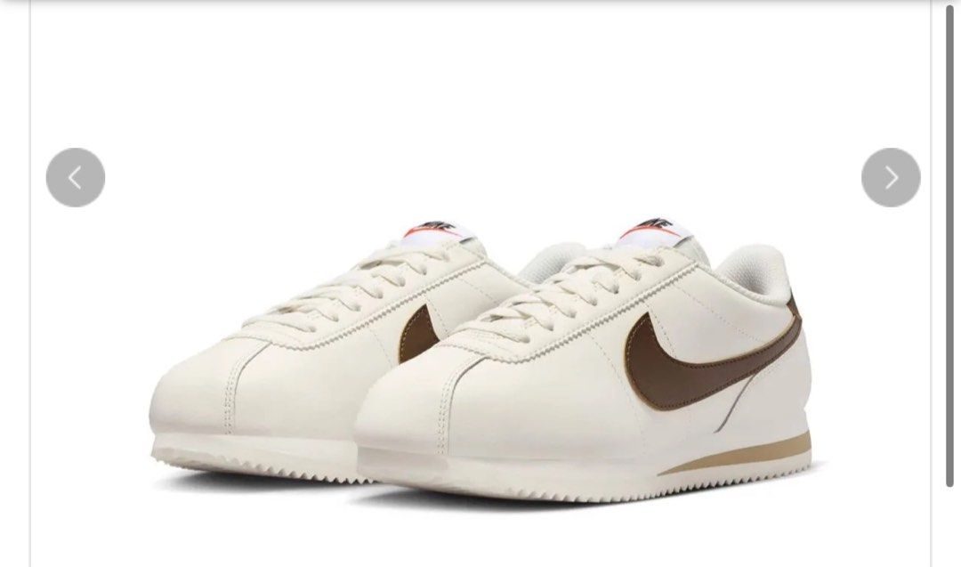 Nike Ladies Cortez Shoes Sail Khaki white cacao wow