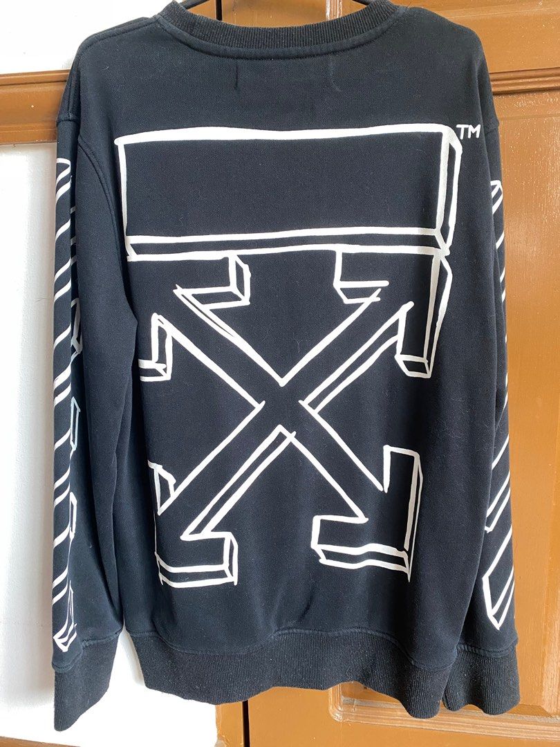 Off-White Sweatshirt Sweater (Category: Coats, Jackets and Outerwear) located in Antipolo. Submitted by declutter.clothes (Listing ID 1326871117, Image 2). Description: small.