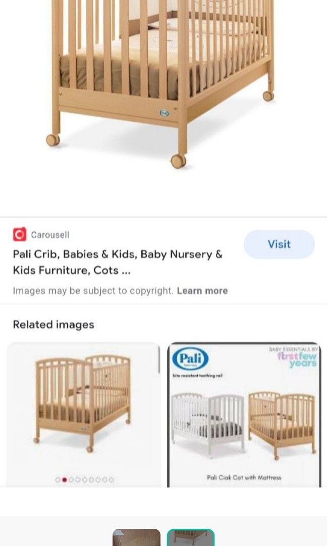 Pali Cot(Authentic) (Category: Cots & Cribs) located in Singapore. Submitted by rhia03 (Listing ID 1326856422, Image 2). Description: Used twice only. Baby didn't want it so selling it..