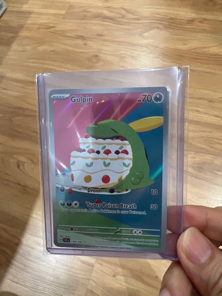 POKEMON TCG ORIGINAL SINGLE CARD STELLAR CROWN GULPIN 154/142 ILLUSTRATION  RARE, Hobbies & Toys, Toys & Games on Carousell