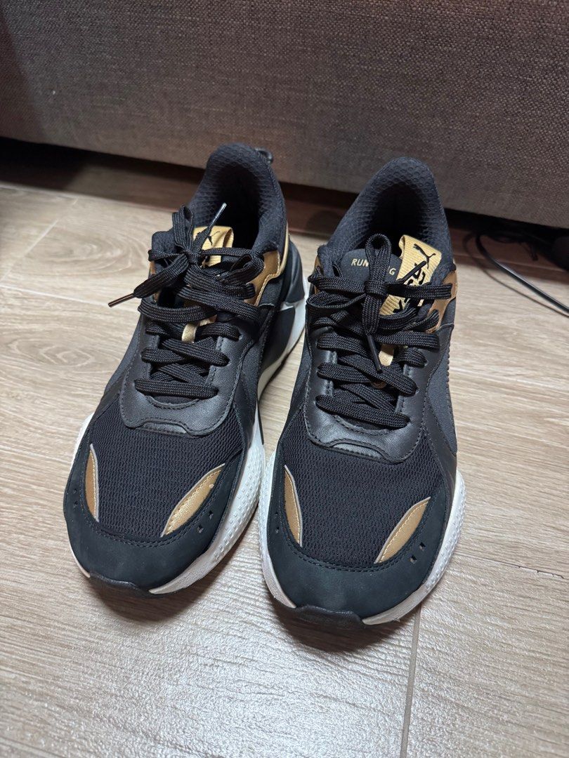 Puma rsx black gold on sale