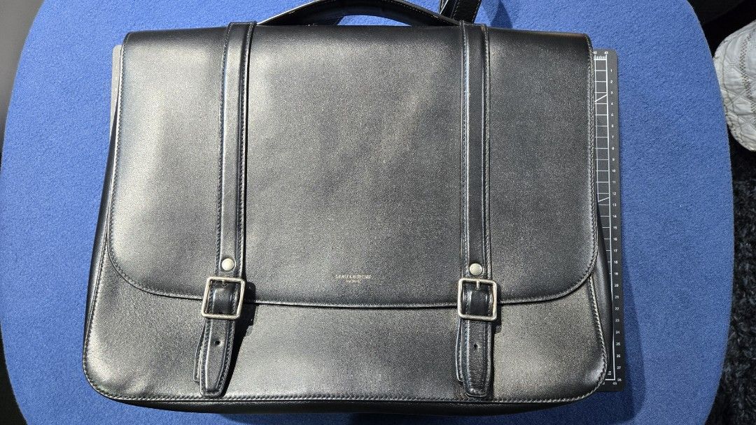 Saint Laurent Leather School Backpack