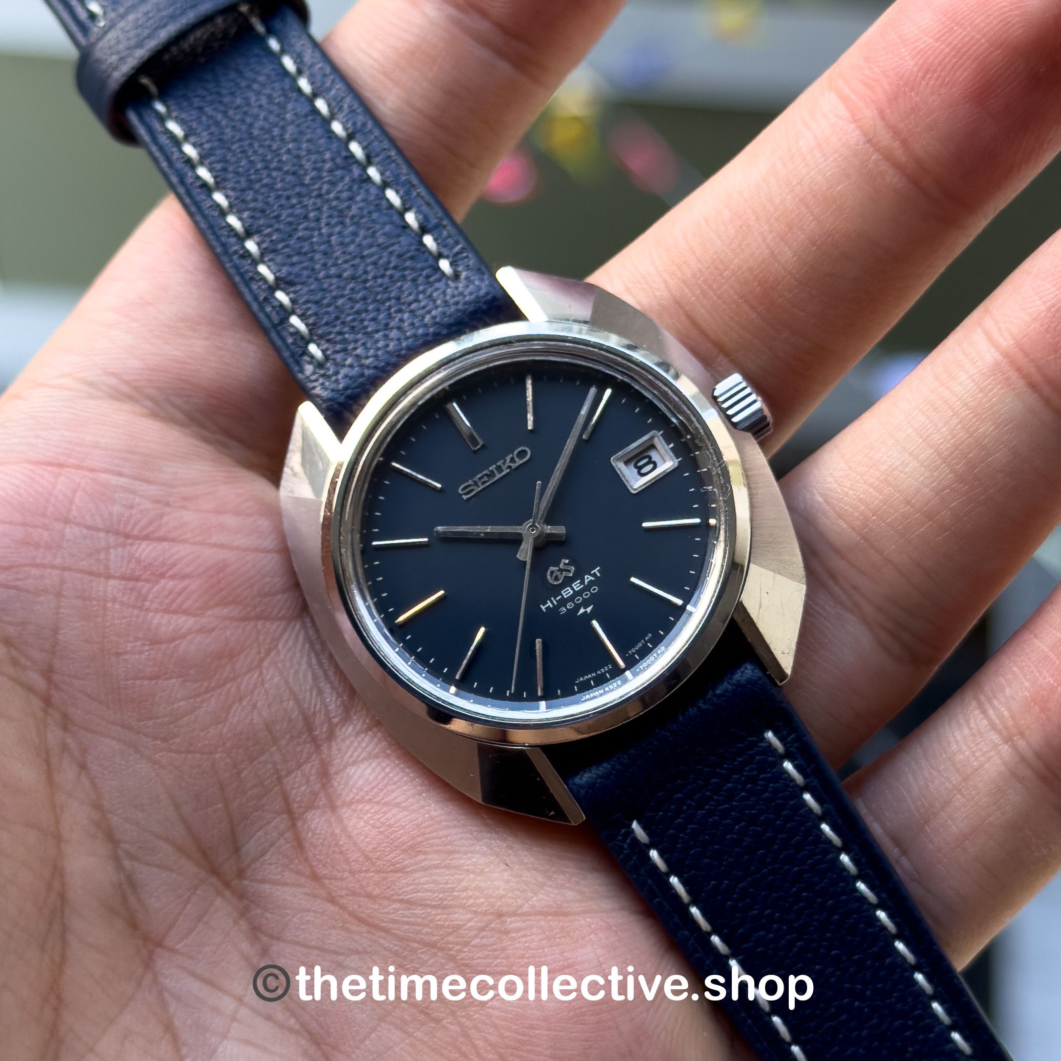 SERVICED Grand Seiko Turtle Shell 45GS 4522 7000 Hi Beat 36000BPH JDM Sapphire Exhibition Caseback New Strap
