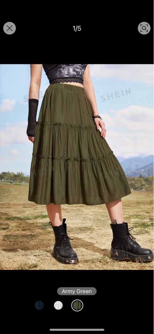 Shein Flowy Beach Skirt Cover Up (Category: Skirts) located in Quezon City. Submitted by skyoyuki_ (Listing ID 1326878046, Image 2). Description: - xs - never used - grab/lalamove/ggx only - gcash mop.