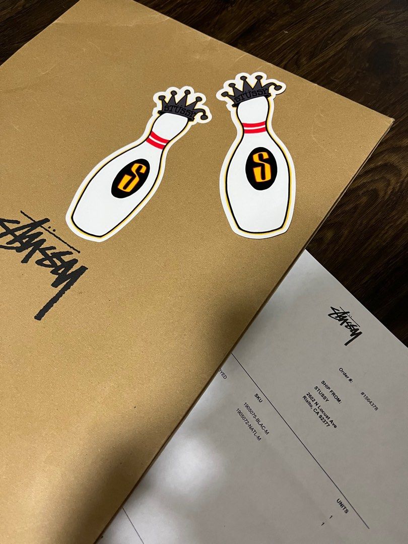 Stussy Computer Sticker (Bowling Pin) [Authentic], Hobbies Toys