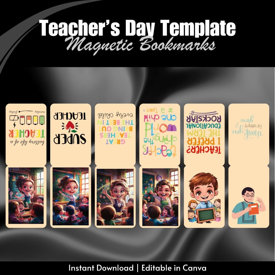 TEACHERS DAY MAGNETIC BOOKMARK TEMPLATES, Looking For on Carousell
