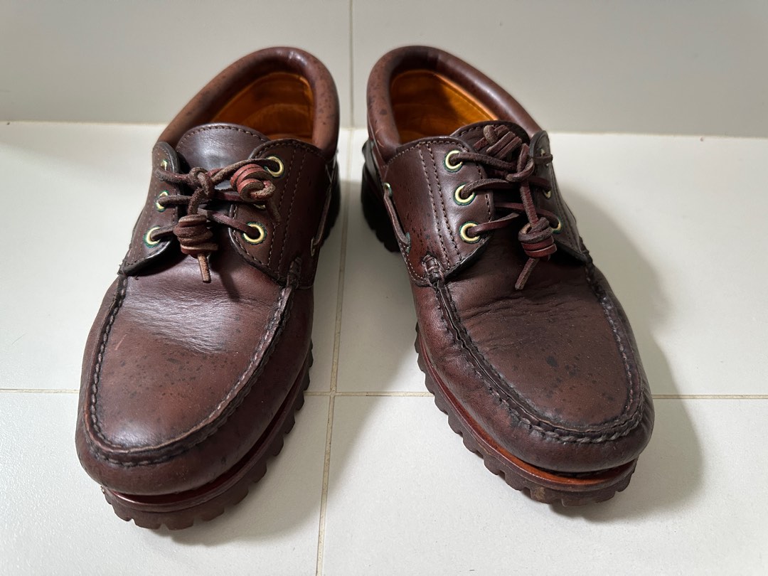 Timberland 3 Eye Lug Boat Shoes Men Brown