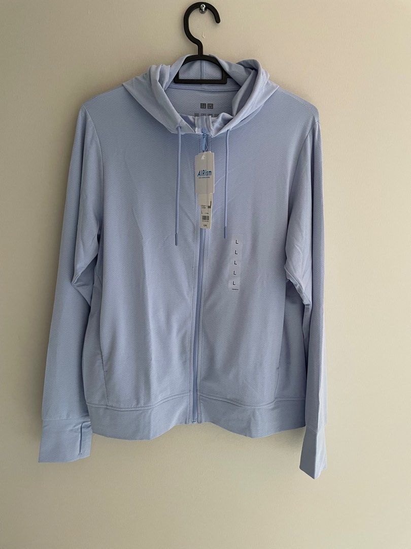 Airism uv cut long sleeve mesh hoodie clearance
