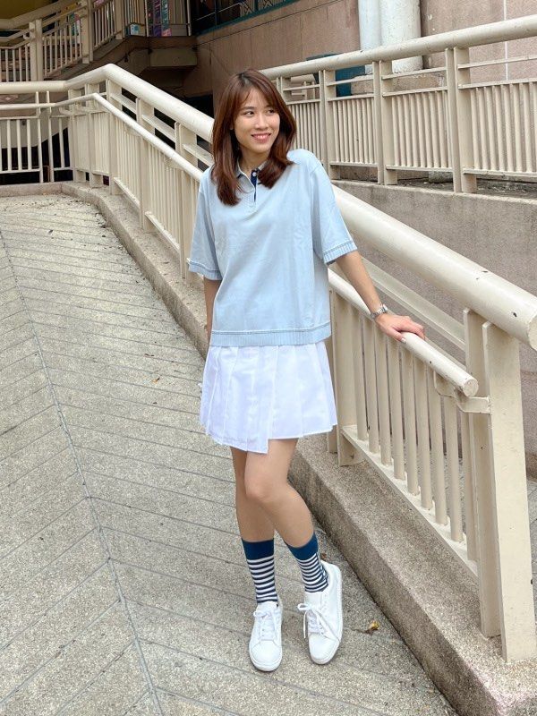 White pleated skirt uniqlo discount