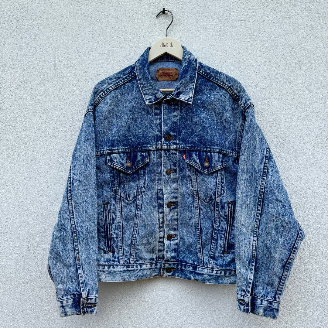 VINTAGE LEVIS ACID WASH 70507 0219 Type III Trucker Denim Jacket 80s USA