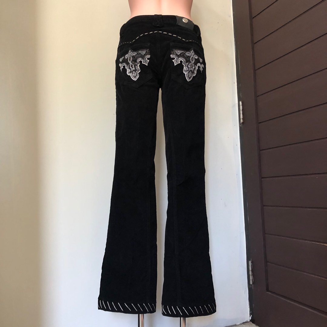 archive flare slacks zip design y2k mode flare jeans y2k aesthetic