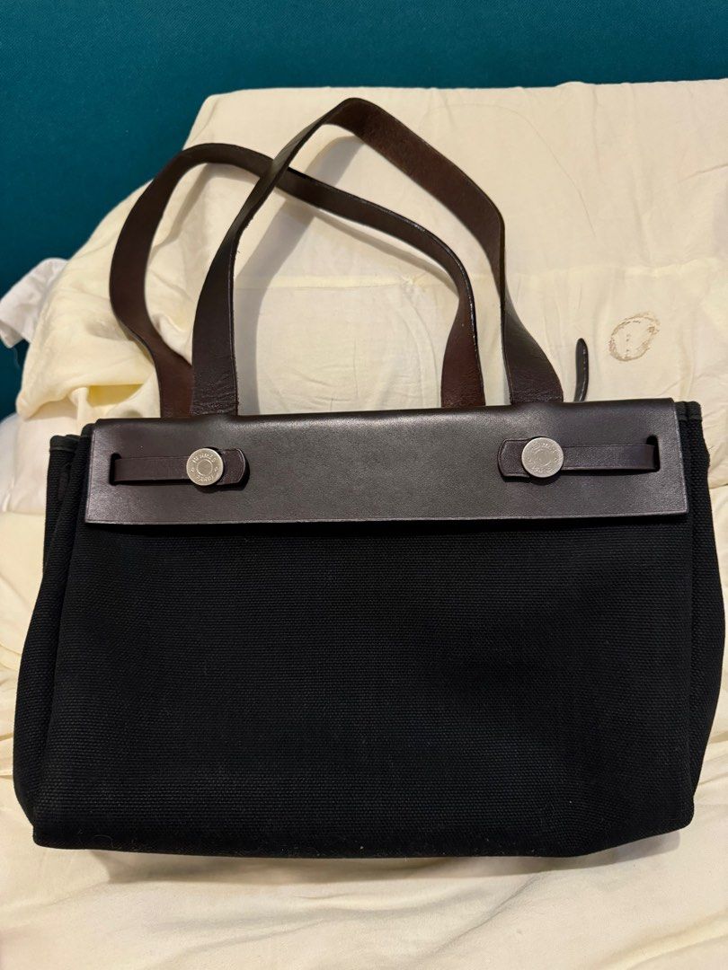 Vintage authentic Hermes herbag cabas (Category: Luxury Bags & Wallets) located in Manila. Submitted by pandas_closet (Listing ID 1326922131, Image 1). Description: Authentic hermes herbag cabas early 90s model No inclusion Self authenticate as too vintage- hand me down from grandmother .