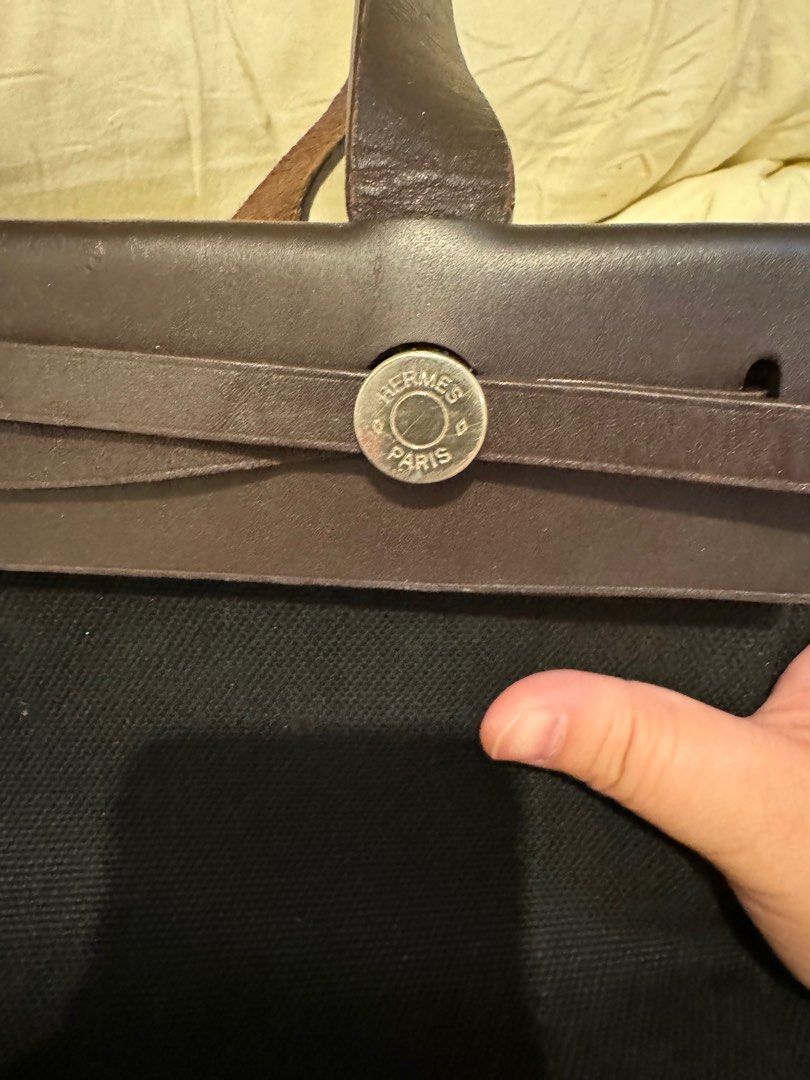 Vintage authentic Hermes herbag cabas (Category: Luxury Bags & Wallets) located in Manila. Submitted by pandas_closet (Listing ID 1326922131, Image 3). Description: Authentic hermes herbag cabas early 90s model No inclusion Self authenticate as too vintage- hand me down from grandmother .